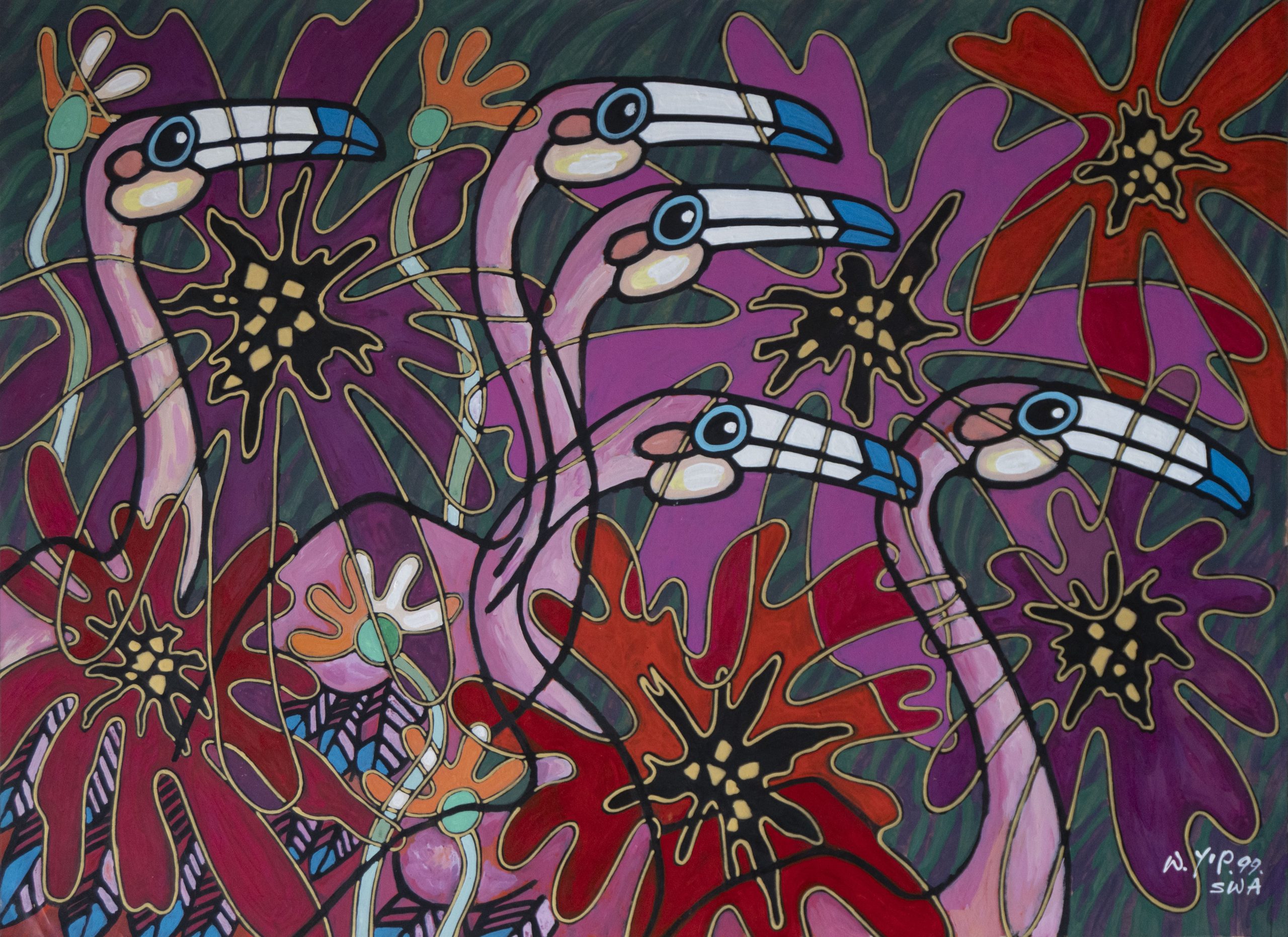Crimson Cranes in Lasting Splendour