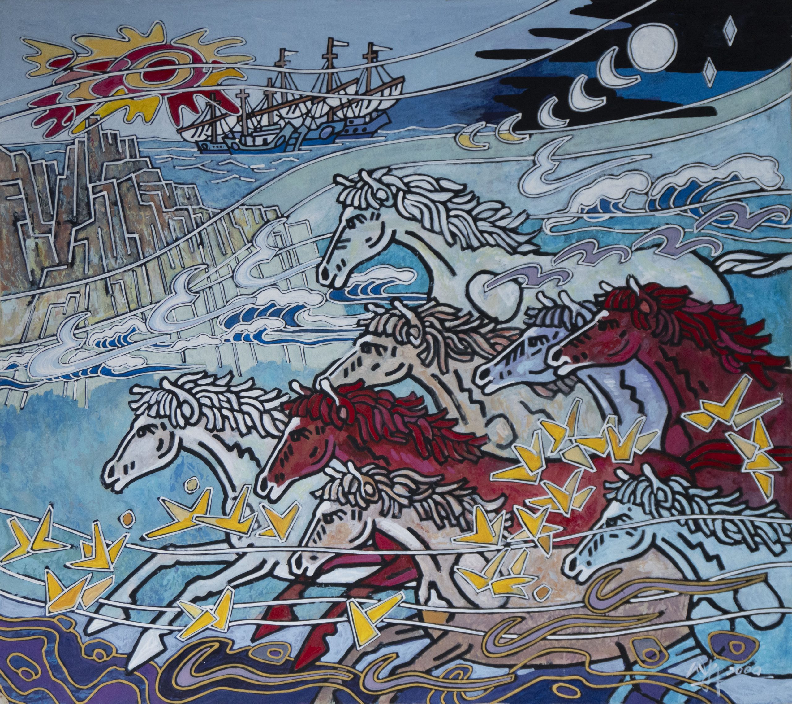 Eight Steeds Soaring to the Clouds